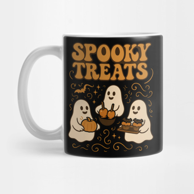 Spooky Treats Ghost Halloween Graphic | Cute Foodie Holiday Gift by MakerMind8.2