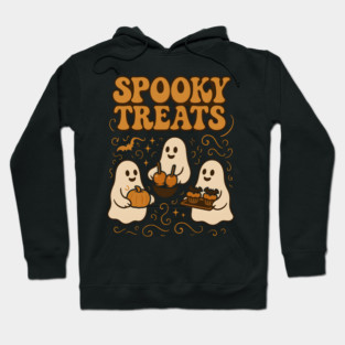 Spooky Treats Ghost Halloween Graphic | Cute Foodie Holiday Gift Hoodie