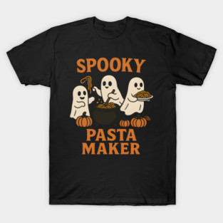 Spooky Pasta Maker Ghost Halloween Graphic | Funny Food Gift T-Shirt