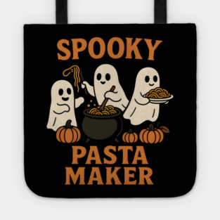 Spooky Pasta Maker Ghost Halloween Graphic | Funny Food Gift Tote