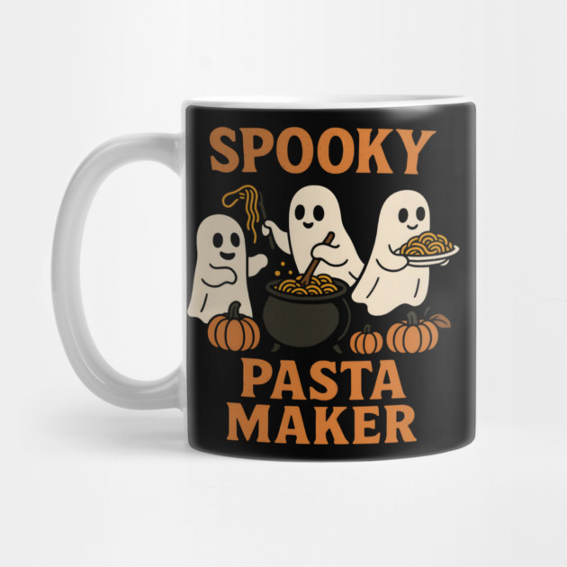 Spooky Pasta Maker Ghost Halloween Graphic | Funny Food Gift by MakerMind8.2