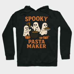 Spooky Pasta Maker Ghost Halloween Graphic | Funny Food Gift Hoodie