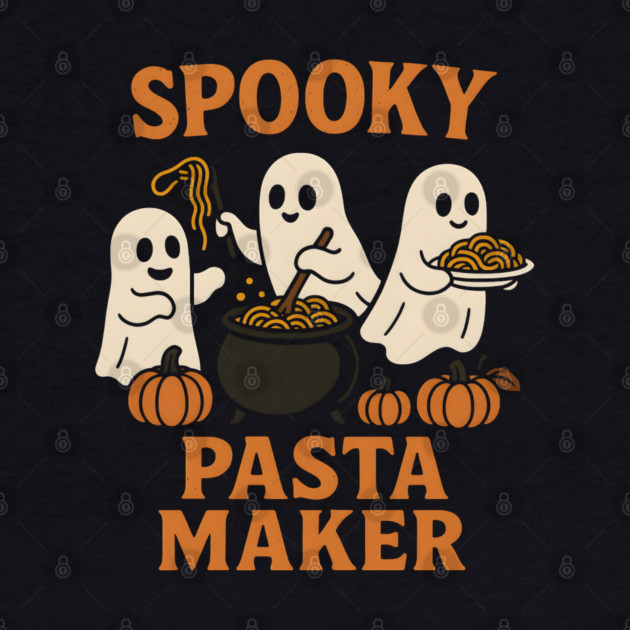 Spooky Pasta Maker Ghost Halloween Graphic | Funny Food Gift by MakerMind8.2