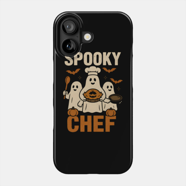 Spooky Chef Ghost Halloween Shirt | Funny Baking Costume Gift Phone Case by MakerMind8.2