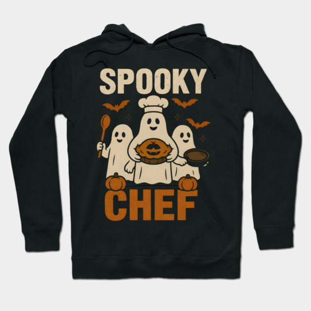 Spooky Chef Ghost Halloween Shirt | Funny Baking Costume Gift Hoodie by MakerMind8.2