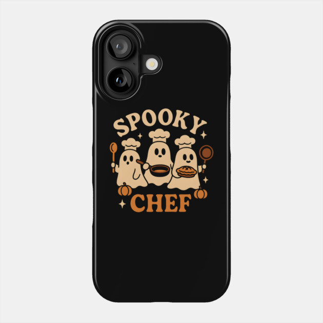 Spooky Chef Ghost Halloween Shirt | Funny Baking Costume Gift Phone Case by MakerMind8.2