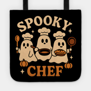 Spooky Chef Ghost Halloween Shirt | Funny Baking Costume Gift Tote