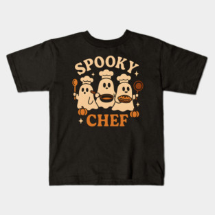 Spooky Chef Ghost Halloween Shirt | Funny Baking Costume Gift Kids T-Shirt