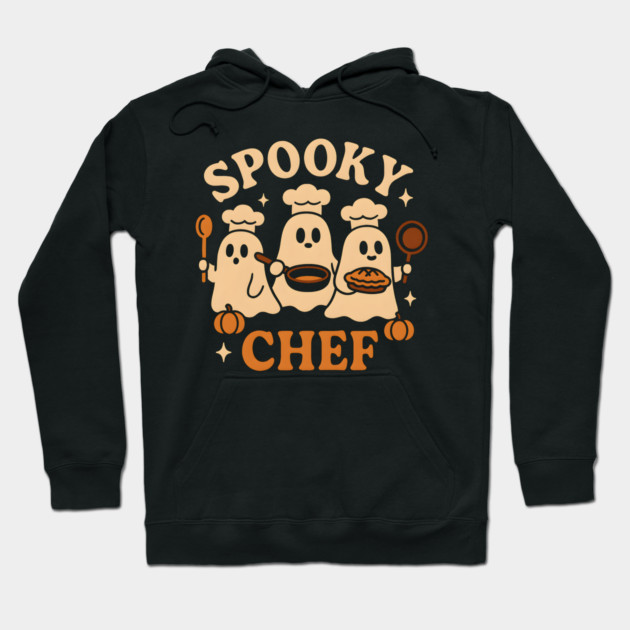 Spooky Chef Ghost Halloween Shirt | Funny Baking Costume Gift Hoodie by MakerMind8.2