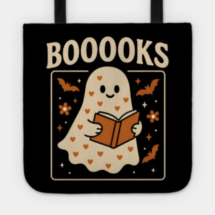 BOOOOKS Ghost Halloween Shirt | Funny Reading Teacher Gift Tote
