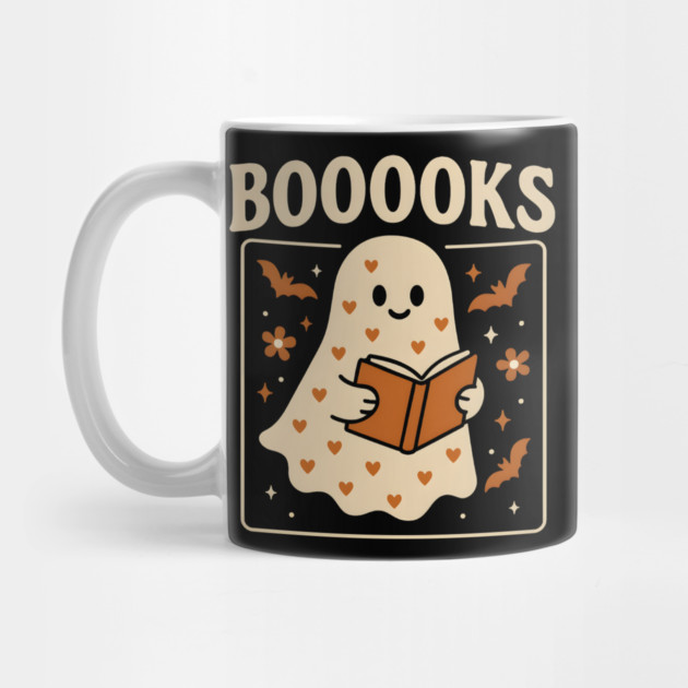 BOOOOKS Ghost Halloween Shirt | Funny Reading Teacher Gift by MakerMind8.2