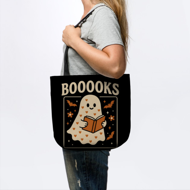 BOOOOKS Ghost Halloween Shirt | Funny Reading Teacher Gift by MakerMind8.2