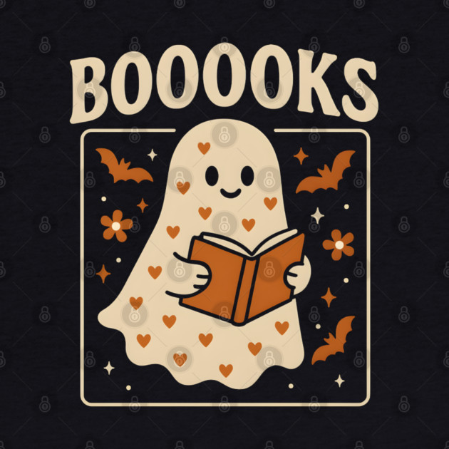 BOOOOKS Ghost Halloween Shirt | Funny Reading Teacher Gift by MakerMind8.2