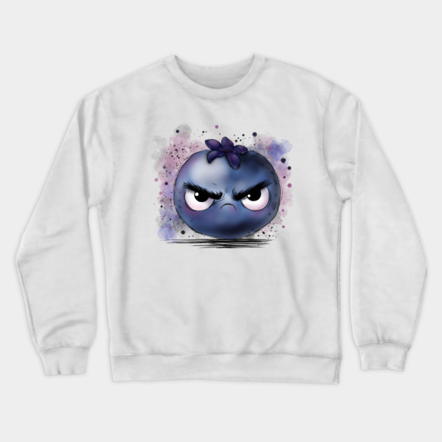 Grumpy Blueberry Crewneck Sweatshirt by H. R. Sinclair