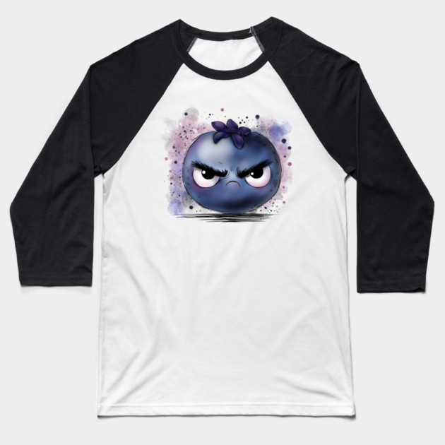 Grumpy Blueberry Baseball T-Shirt by H. R. Sinclair