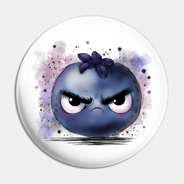 Grumpy Blueberry Pin by H. R. Sinclair