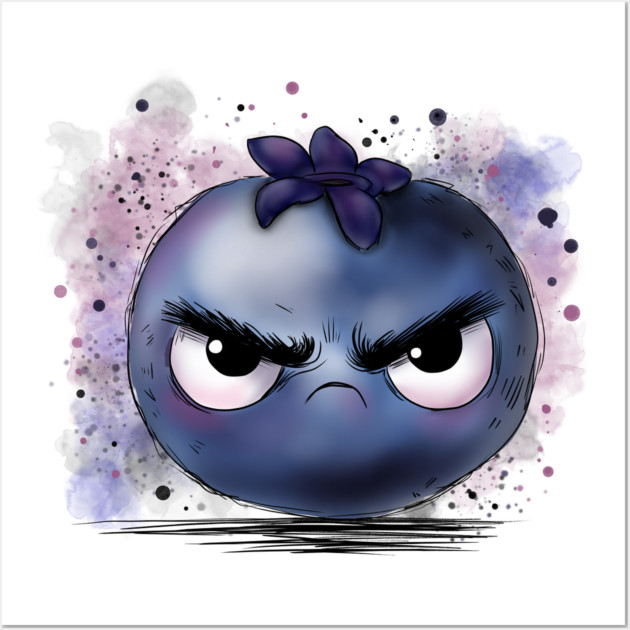 Grumpy Blueberry Wall Art by H. R. Sinclair