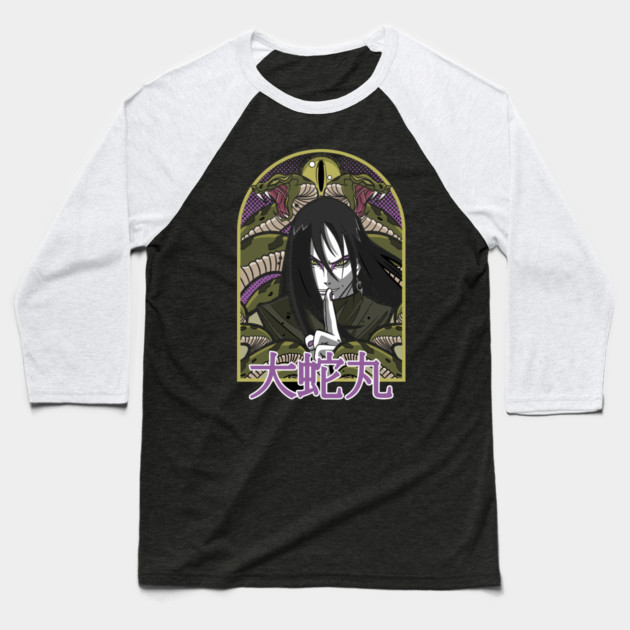 Orochimaru Snake Summon - Naruto Anime Baseball T-Shirt by Otaku Vibes