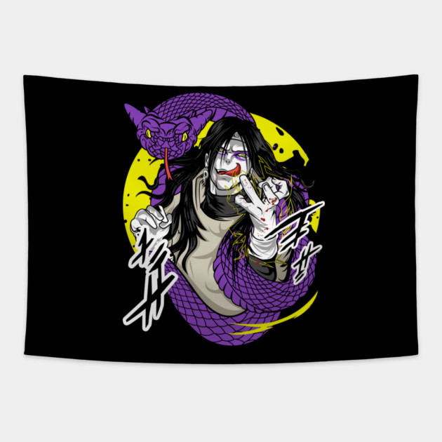 Orochimaru Classic Villain Poster - Naruto Anime Tapestry by Otaku Vibes