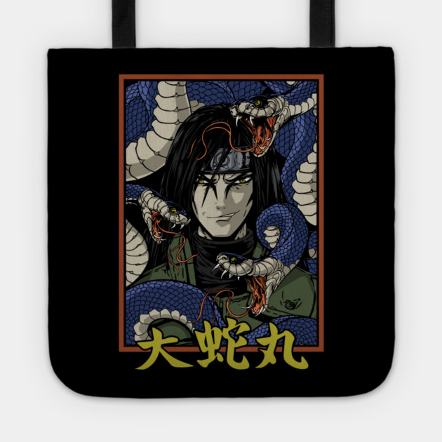 Orochimaru Snake Aura Design - Naruto Anime Tote by Otaku Vibes