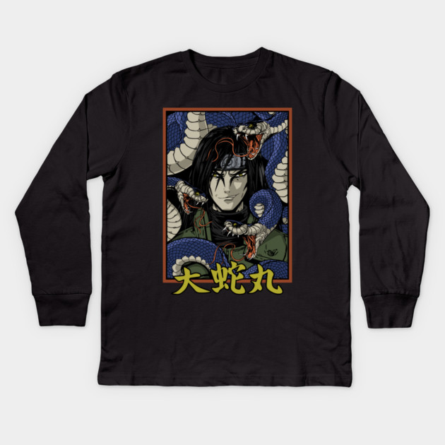Orochimaru Snake Aura Design - Naruto Anime Kids Long Sleeve T-Shirt by Otaku Vibes