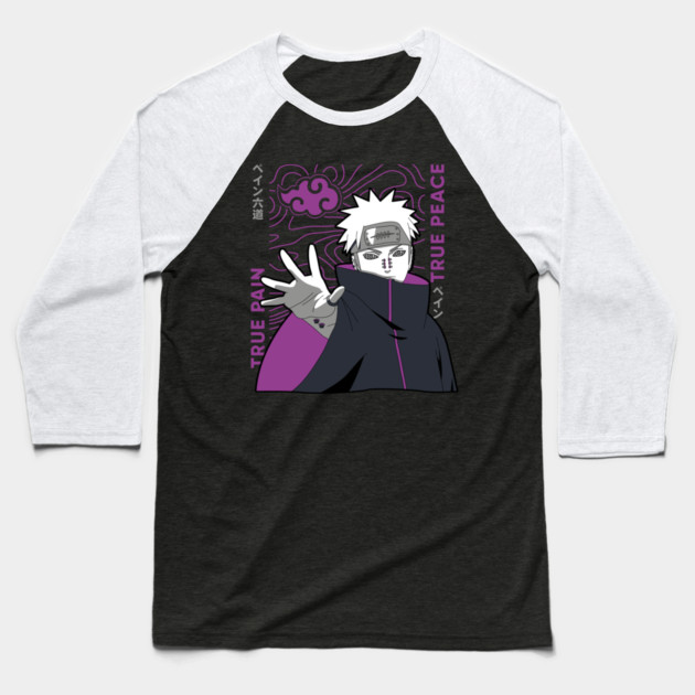 Pain Almighty Push - Naruto Anime Baseball T-Shirt by Otaku Vibes