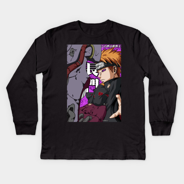 Pain Rinnegan - Naruto Anime Kids Long Sleeve T-Shirt by Otaku Vibes