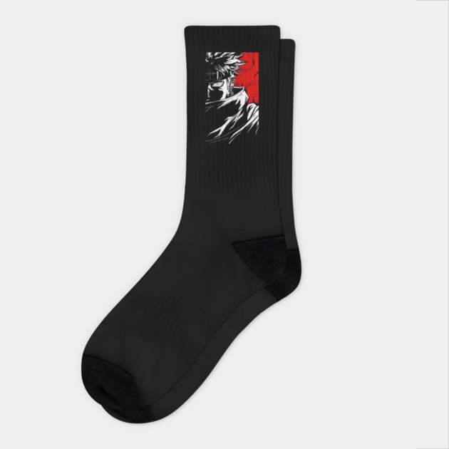Pain Six Paths Standoff Art - Naruto Anime Socks by Otaku Vibes