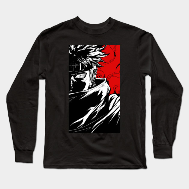 Pain Six Paths Standoff Art - Naruto Anime Long Sleeve T-Shirt by Otaku Vibes