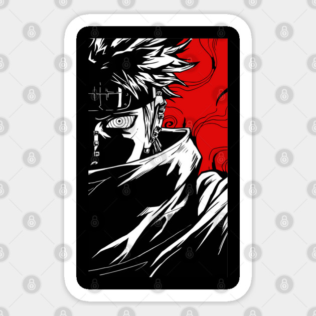 Pain Six Paths Standoff Art - Naruto Anime Sticker by Otaku Vibes