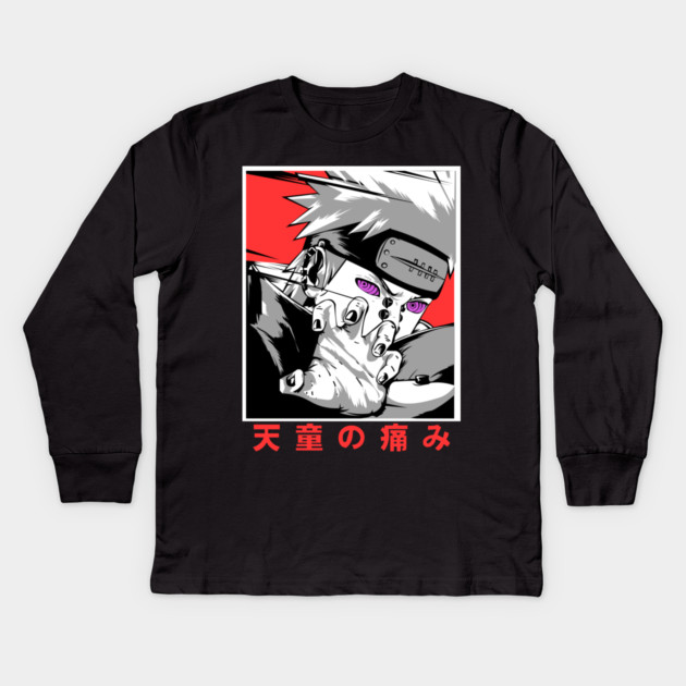 Pain Red Cloud Akatsuki - Naruto Anime Kids Long Sleeve T-Shirt by Otaku Vibes