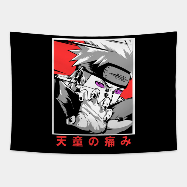 Pain Red Cloud Akatsuki - Naruto Anime Tapestry by Otaku Vibes