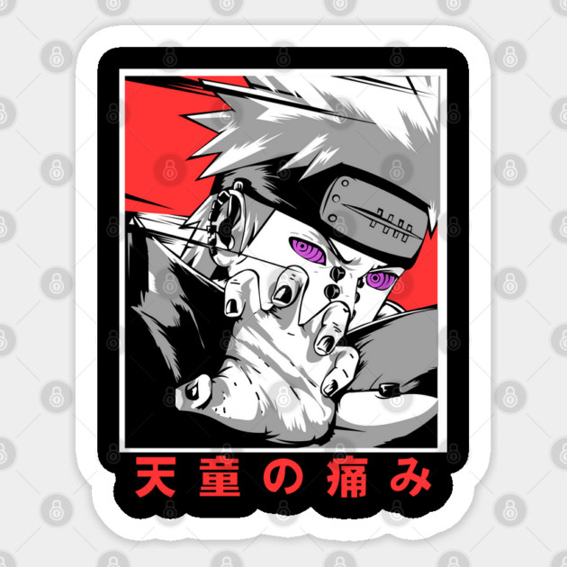 Pain Red Cloud Akatsuki - Naruto Anime Sticker by Otaku Vibes