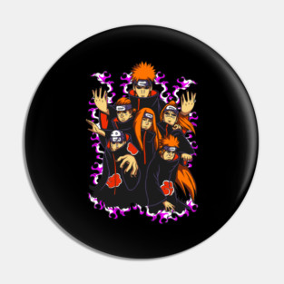 Pain Six Paths Standoff Art - Naruto Anime Pin