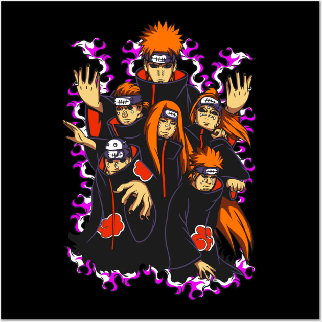 Pain Six Paths Standoff Art - Naruto Anime Wall Art by Otaku Vibes