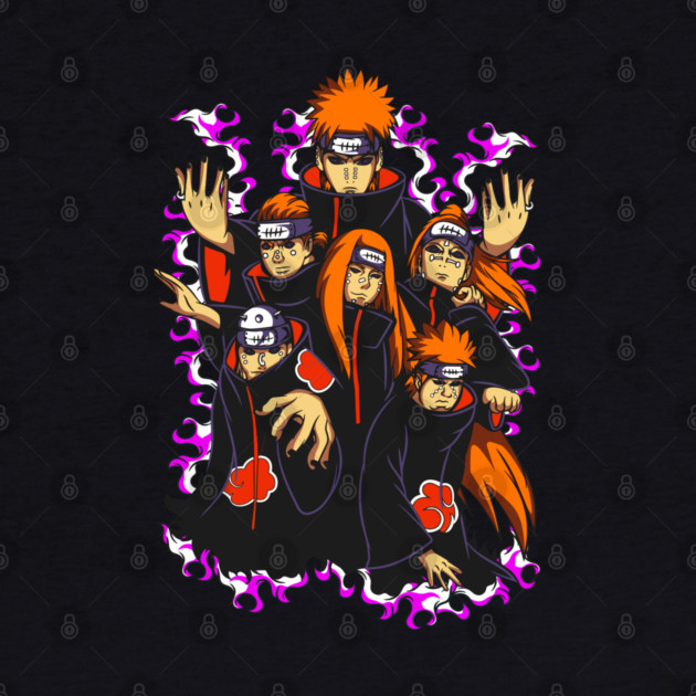 Pain Six Paths Standoff Art - Naruto Anime by Otaku Vibes