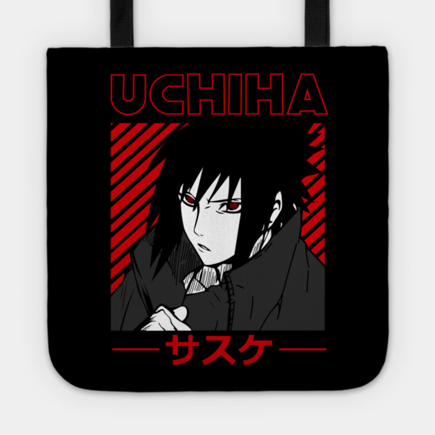 Sasuke Uchiha Sharingan Power - Naruto Anime Tote by Otaku Vibes