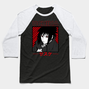 Sasuke Uchiha Sharingan Power - Naruto Anime Baseball T-Shirt