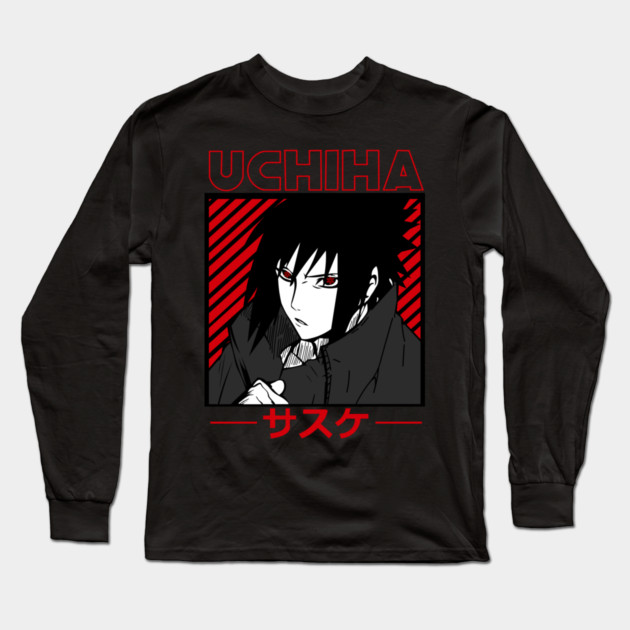 Sasuke Uchiha Sharingan Power - Naruto Anime Long Sleeve T-Shirt by Otaku Vibes