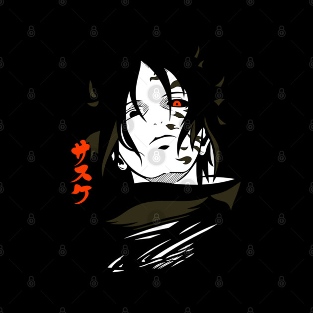Sasuke Cursed Mark Cool Art by Otaku Vibes
