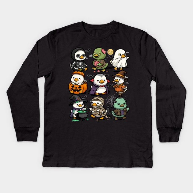Spooky Ducks Kids Long Sleeve T-Shirt by GoshWow®