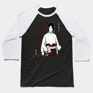 Sasuke and Rinnegan Eye Art - Naruto Baseball T-Shirt