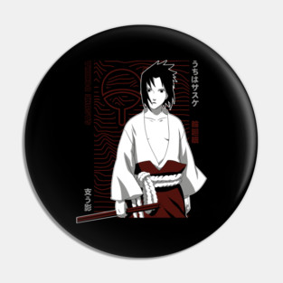 Sasuke and Rinnegan Eye Art - Naruto Pin