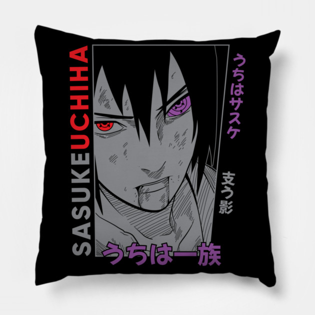 Sasuke and Rinnegan Eye Art - Naruto Pillow by Otaku Vibes