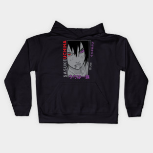 Sasuke and Rinnegan Eye Art - Naruto Kids Hoodie