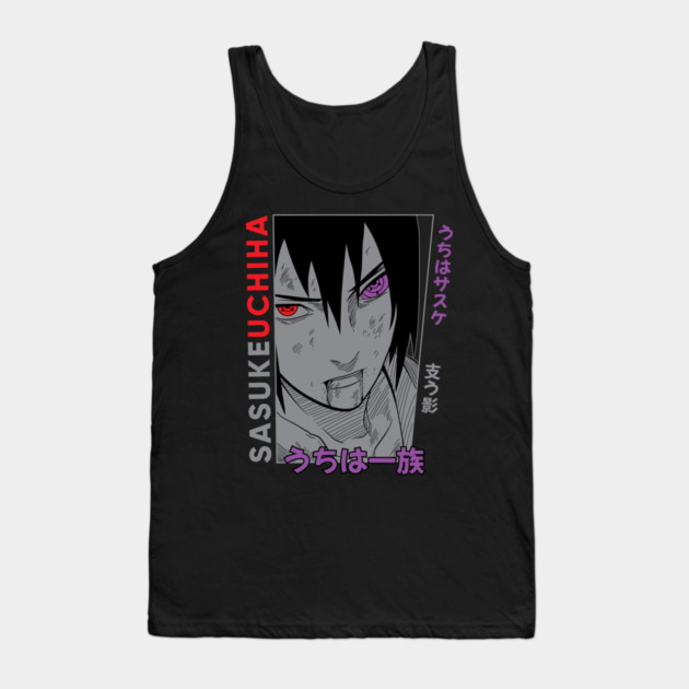 Sasuke and Rinnegan Eye Art - Naruto Tank Top by Otaku Vibes