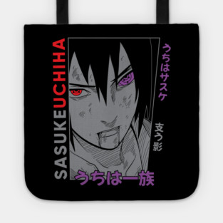 Sasuke and Rinnegan Eye Art - Naruto Tote