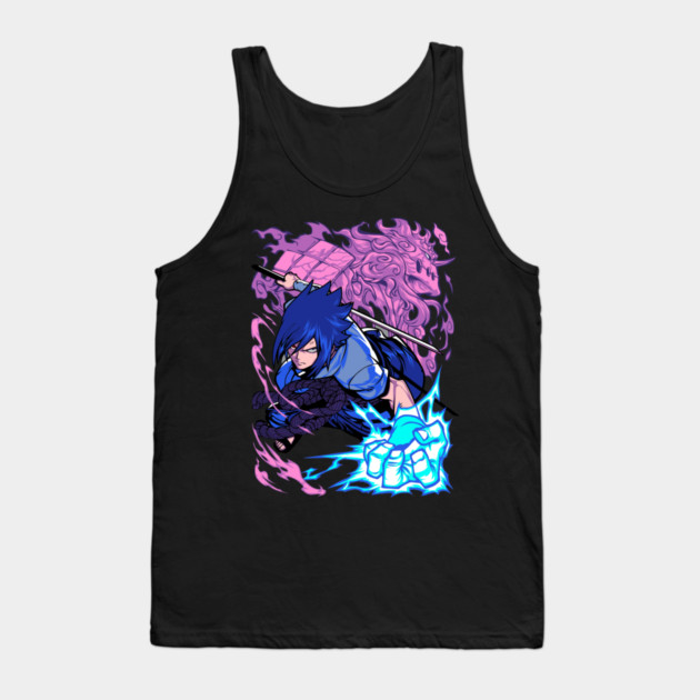 Sasuke Uchiha Sharingan - Naruto Anime Tank Top by Otaku Vibes