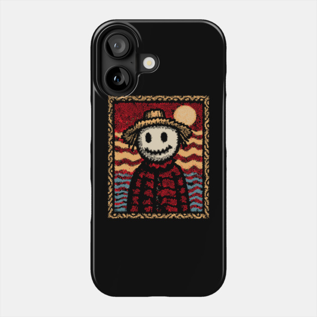 Happy Scarecrow | The Cheerful Pumpkin Patch Friend Phone Case by TuncGK