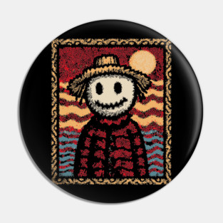 Happy Scarecrow | The Cheerful Pumpkin Patch Friend Pin